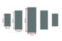 Wallity Pintura decorativa de MDF 5 piezas Multicolor 5PMX-038
